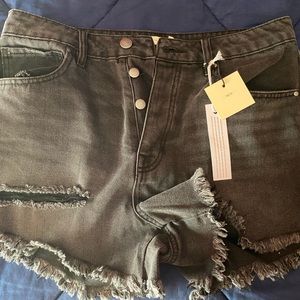 Brand new black jean shorts